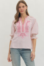 Pink Embroidered Top