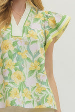 Yellow Floral Top