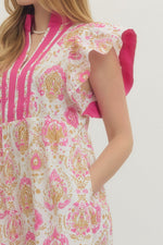 Pink and White Dress