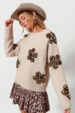 Leopard Flower Sweater