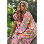 Olive/Pink Floral Dress