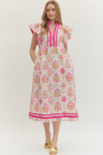 Pink and White Dress