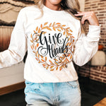 Give Thanks Long Sleeve Tee