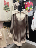 Brown Stripe Dress