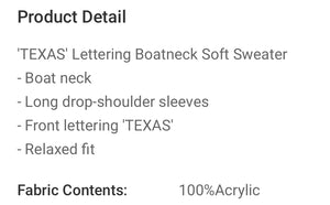 Texas Soft Sweater