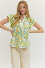 Yellow Floral Top