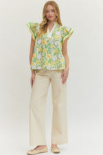 Yellow Floral Top