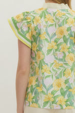Yellow Floral Top
