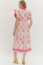 Pink and White Dress