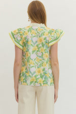 Yellow Floral Top