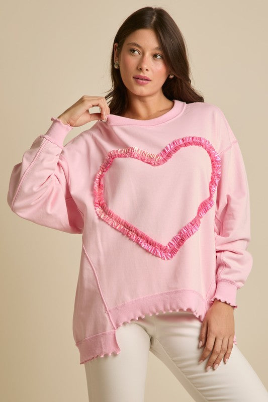 Pink Heart Sweatshirt